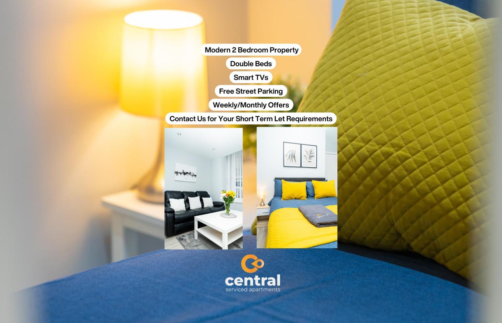 Central Serviced Apartments - 2 Bedroom - Ground Floor - Monthly & Weekly Bookings Welcome - Free Street Parking - 2 Double Beds - Wifi - Smart Tvs In Rooms - Fully Equipped - Heating 24-7 - Contractor & Short Stay Favourite Dundee Exterior photo